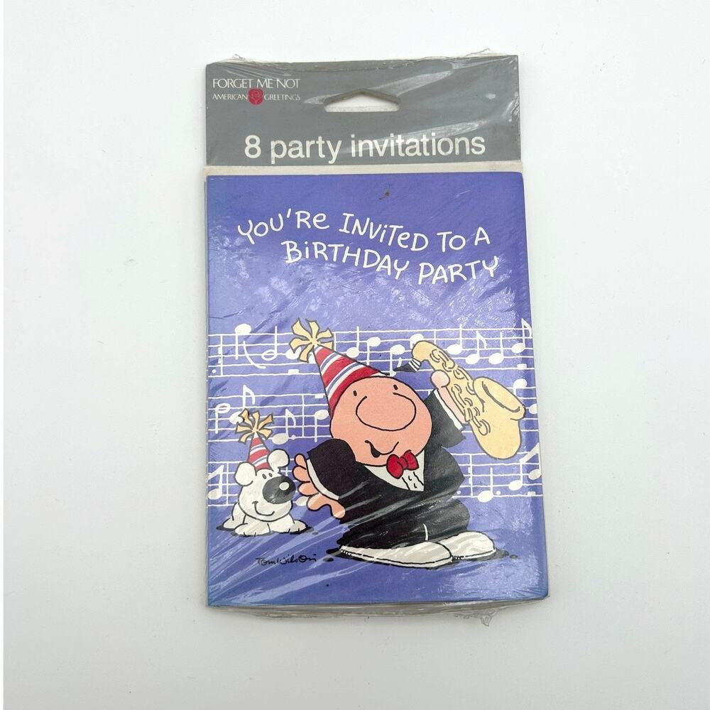 Vintage Ziggy Birthday Party Invitations 8-Pack Sealed Tom Wilson 1970s
